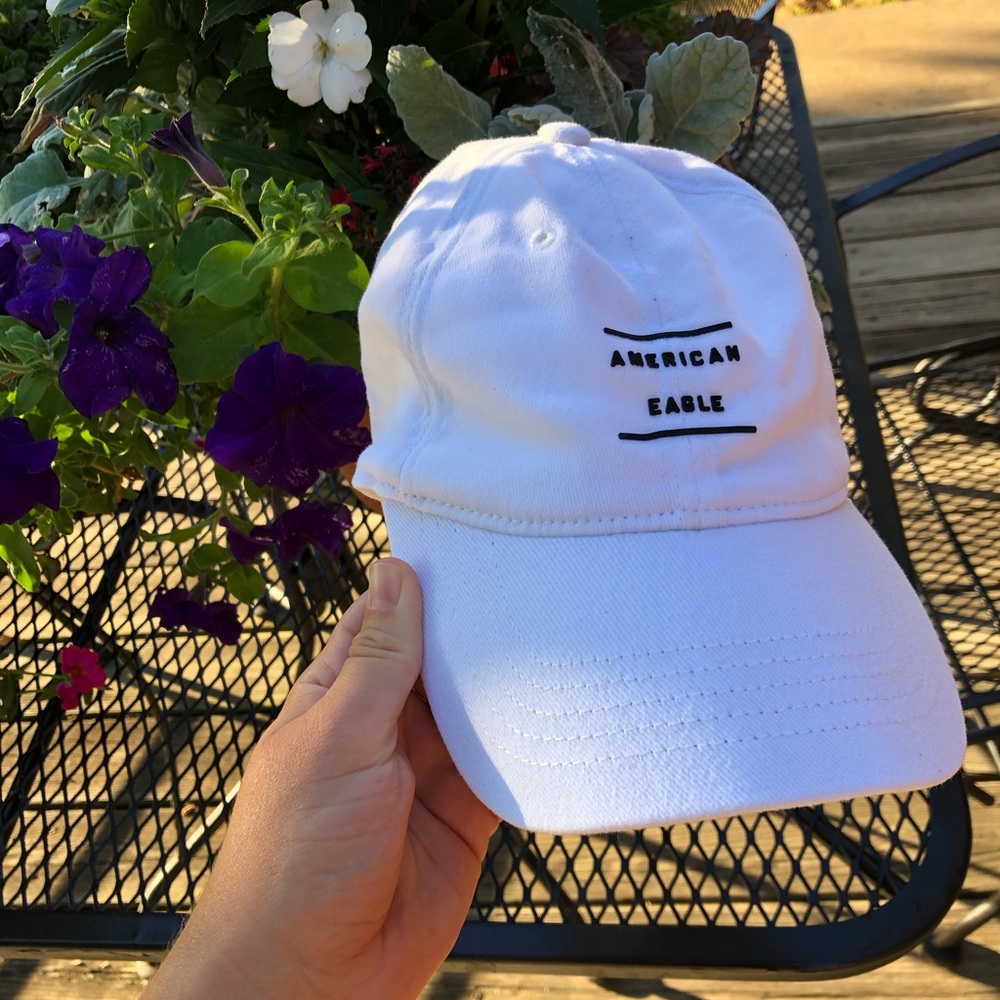 A&E solid white cap
